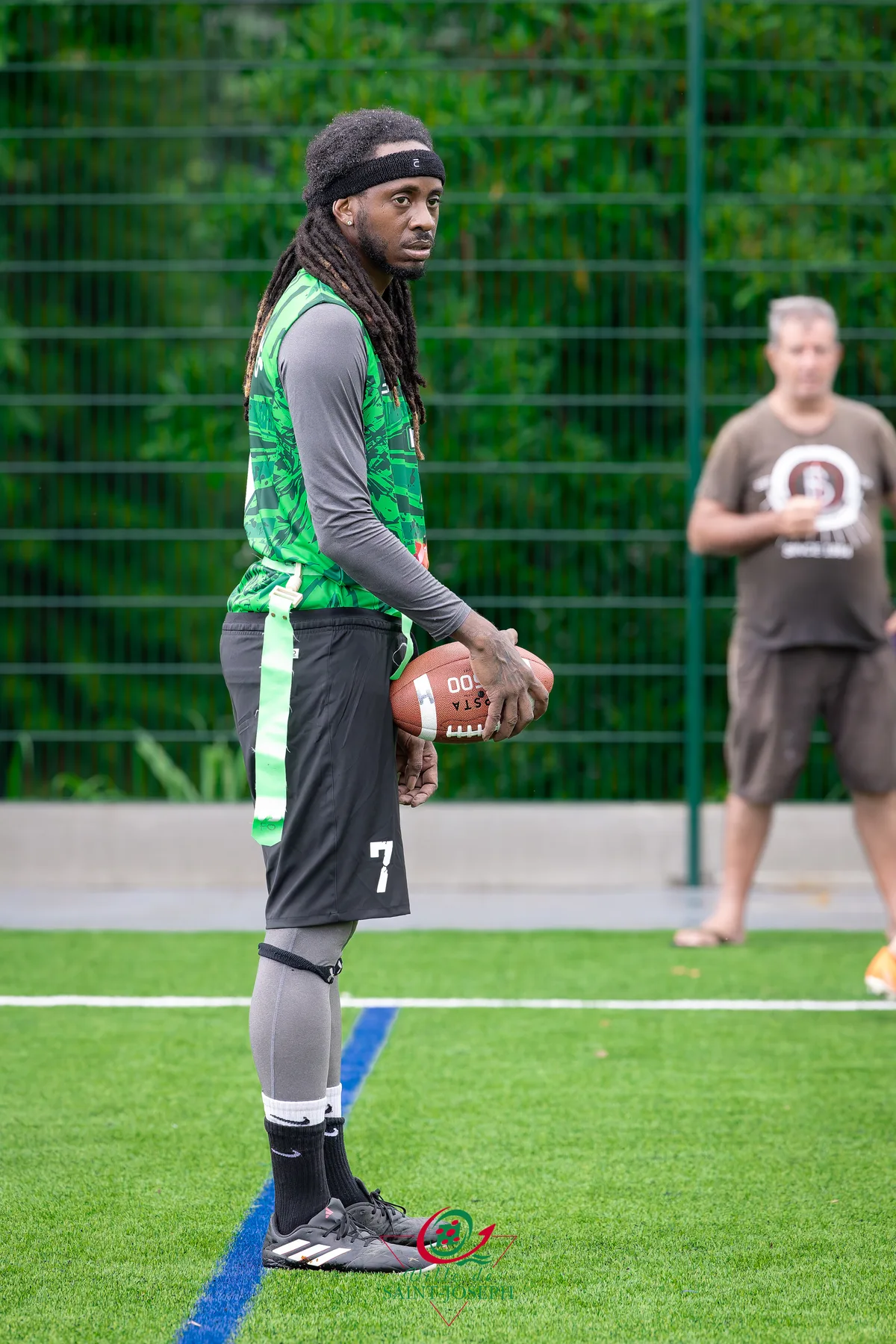 Les Iguanes à l'échauffement avant la finale du SINOBOWL 2024